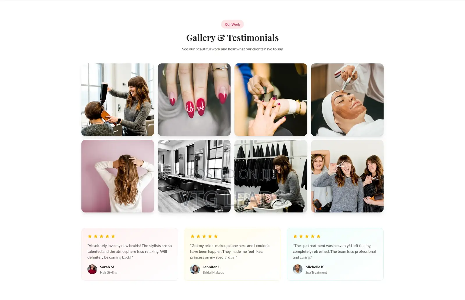 Ready-Made Beauty Salon Website - Affordable and Mobile Friendly