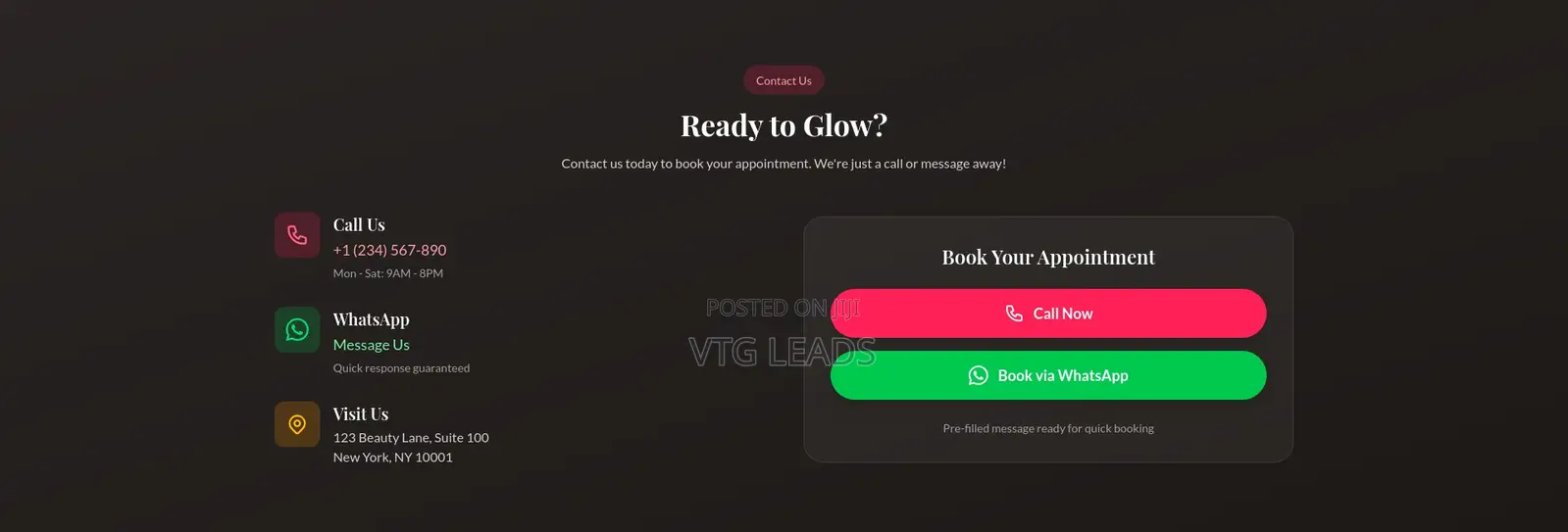 Ready-Made Beauty Salon Website - Affordable and Mobile Friendly