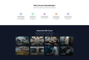 Professional Staffing Agency Website (Instant Enquiries)