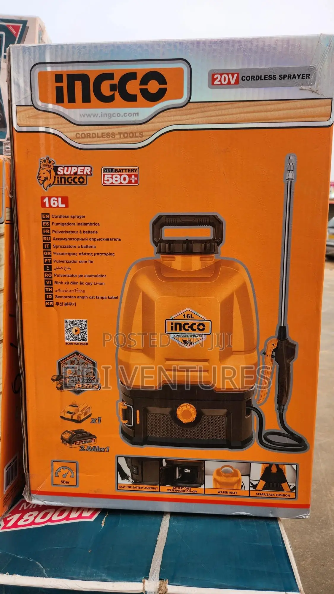 Ingco Cordless Knapsack Sprayer