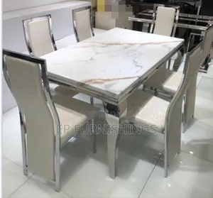 Marble Dinning (6 Chairs)