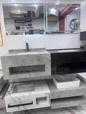Marble Single Basin With Led Mirror