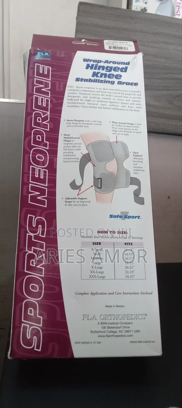 Hinged Knee Stabilizing Brace