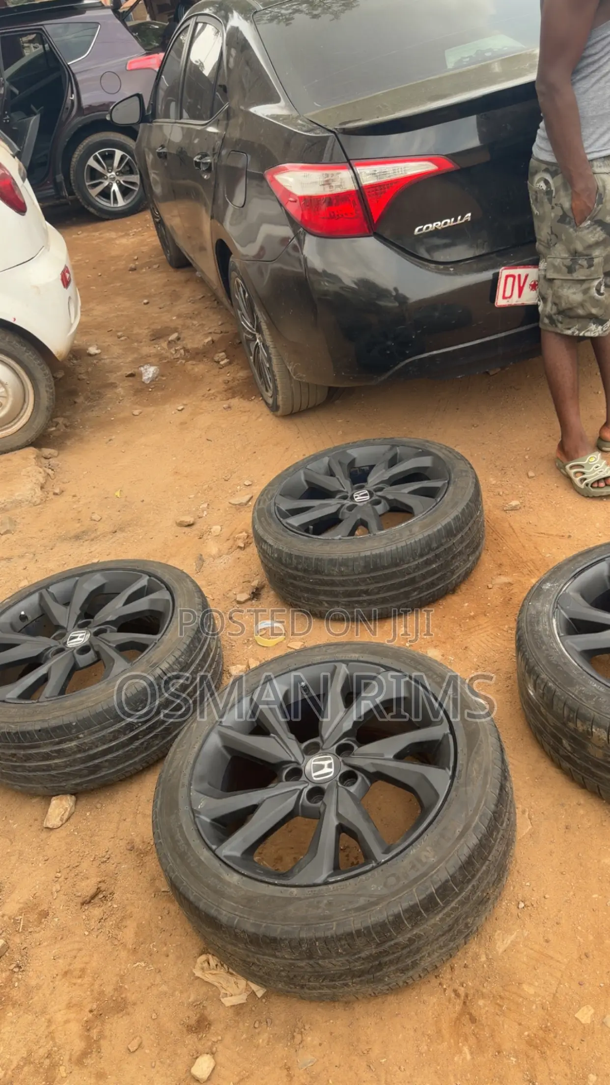 Black Civic Touring Rims and Tyres