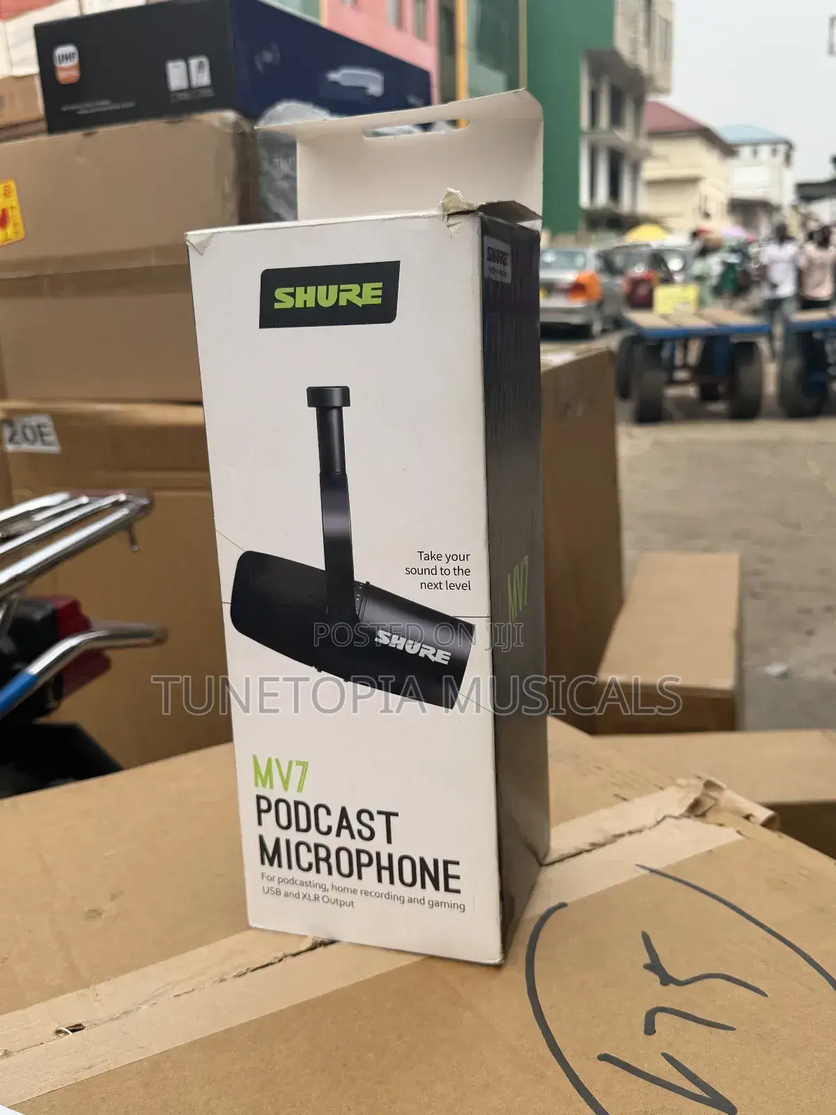 Shure Mv7 Podcast Microphone.