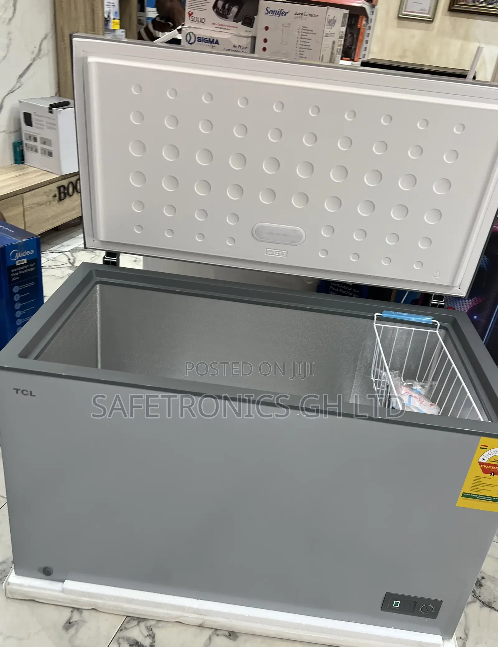 Secure Grey Singledoor TCL 380 Liters Electric New Chestfreezer