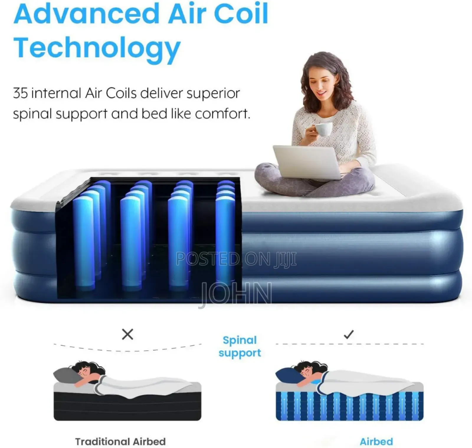 Inflatable Bed With Automatic Pump