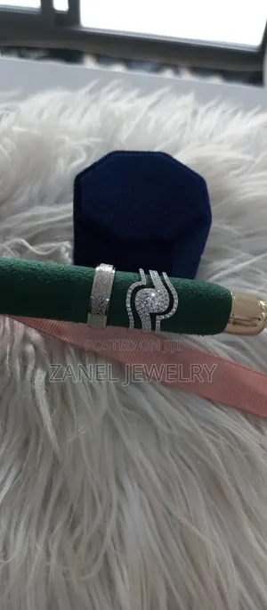 Pure Silver Engagement and Wedding Rings