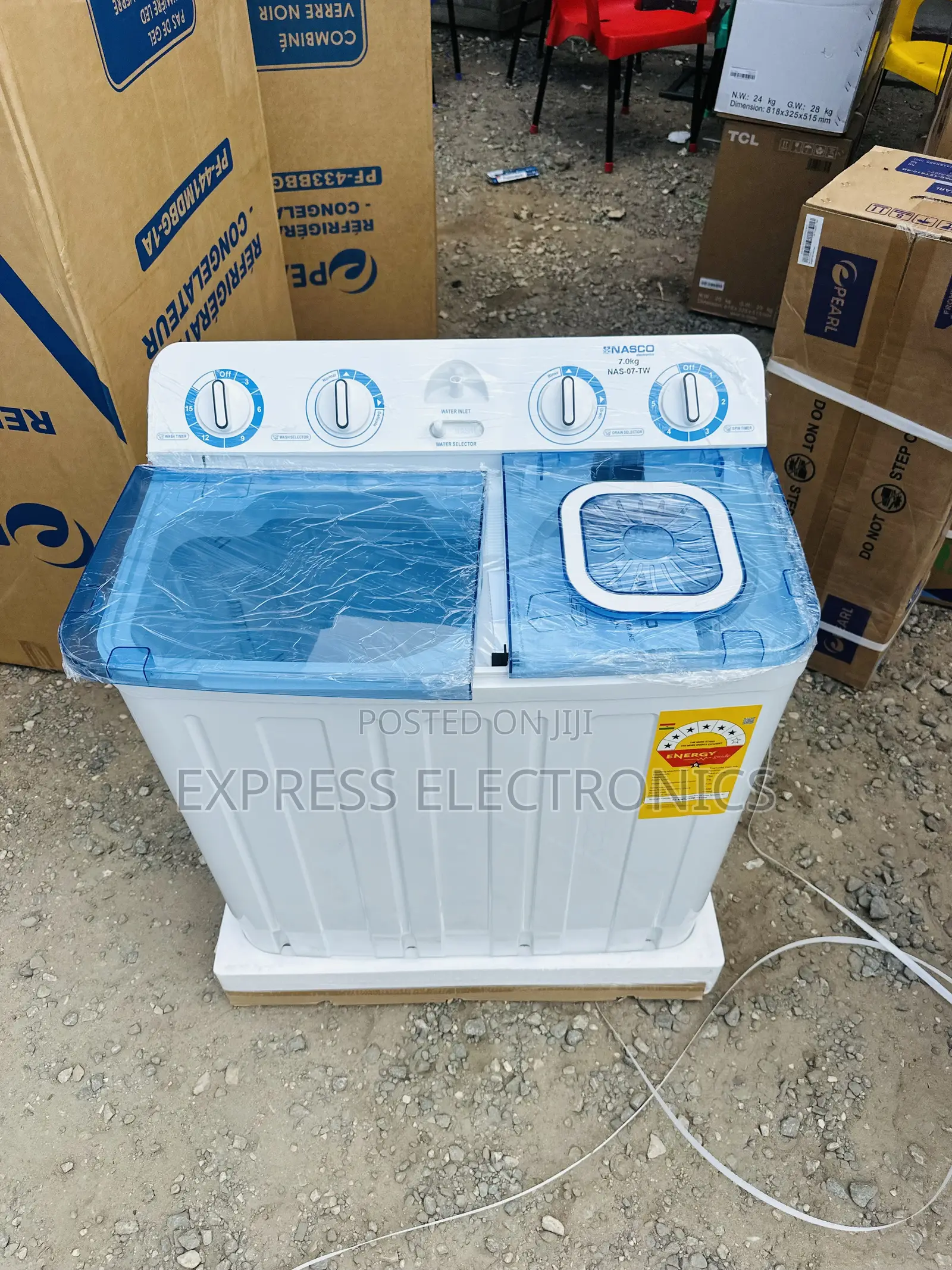 7kg Topload Washing Machine Nasco White Color With Blue Cover