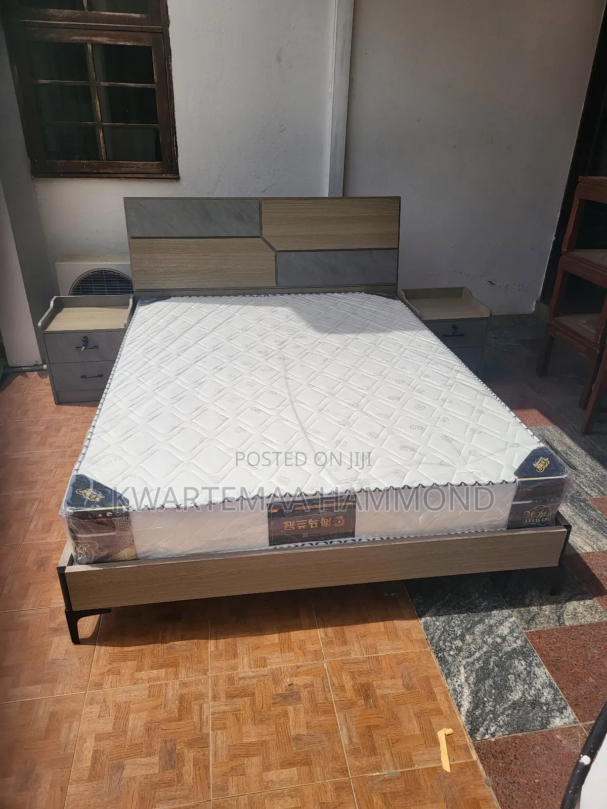 Quality Bed With Bedside Cupboards and Orthopedic Mattress ( Imported)