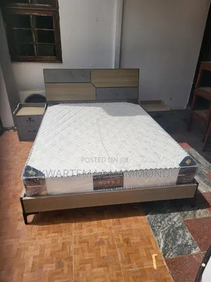 Quality Bed With Bedside Cupboards and Orthopedic Mattress ( Imported)