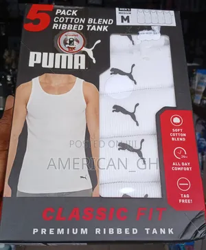 Puma Classic Fit Tank, 5 Pieces