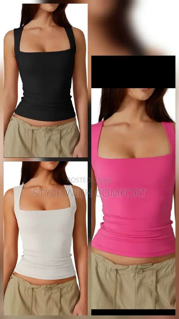 Square Neck Ladies Top. Double Layered. Extra Large. for sale