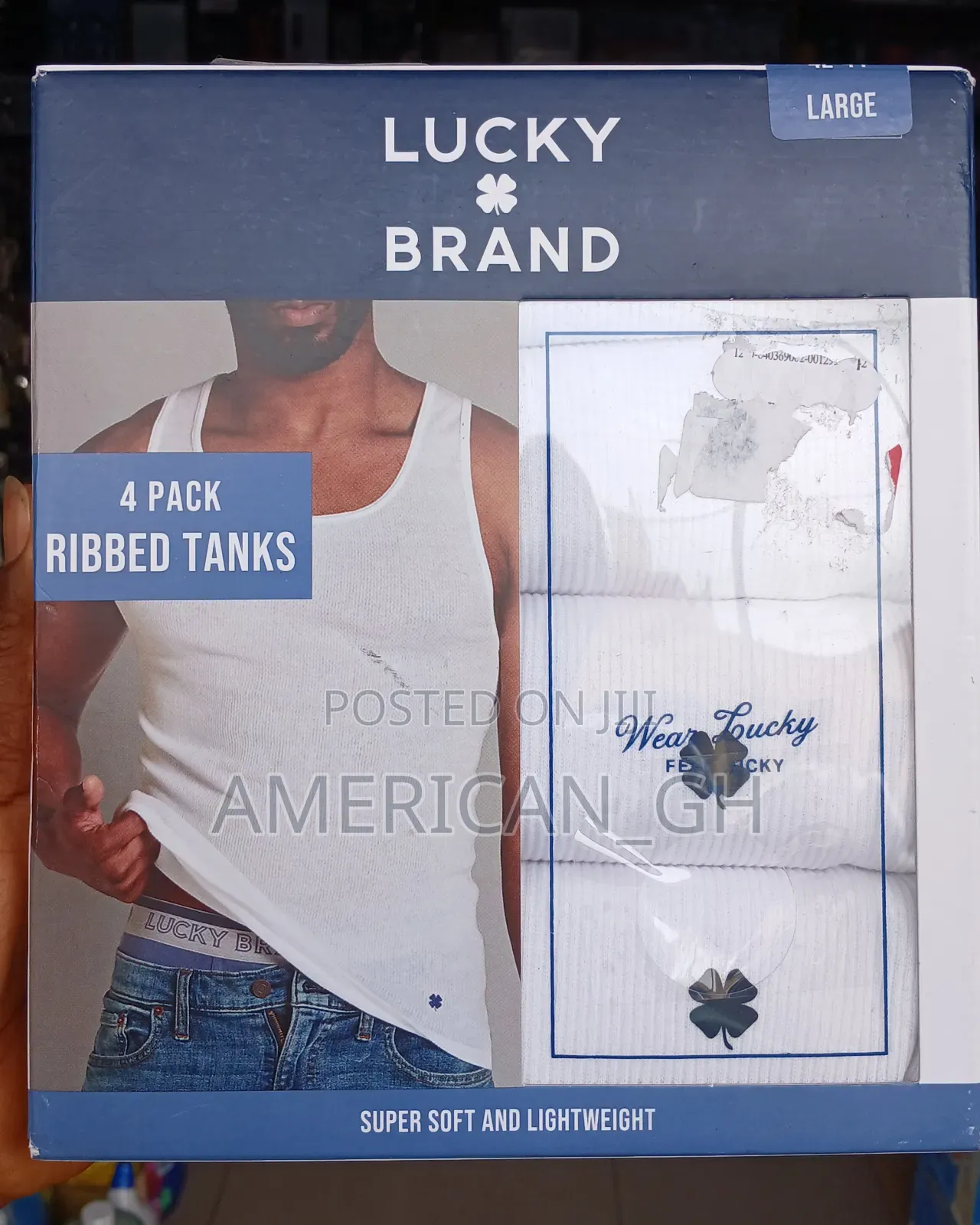 Lucky Brand Ribbed Tank, 4 Pieces(L)