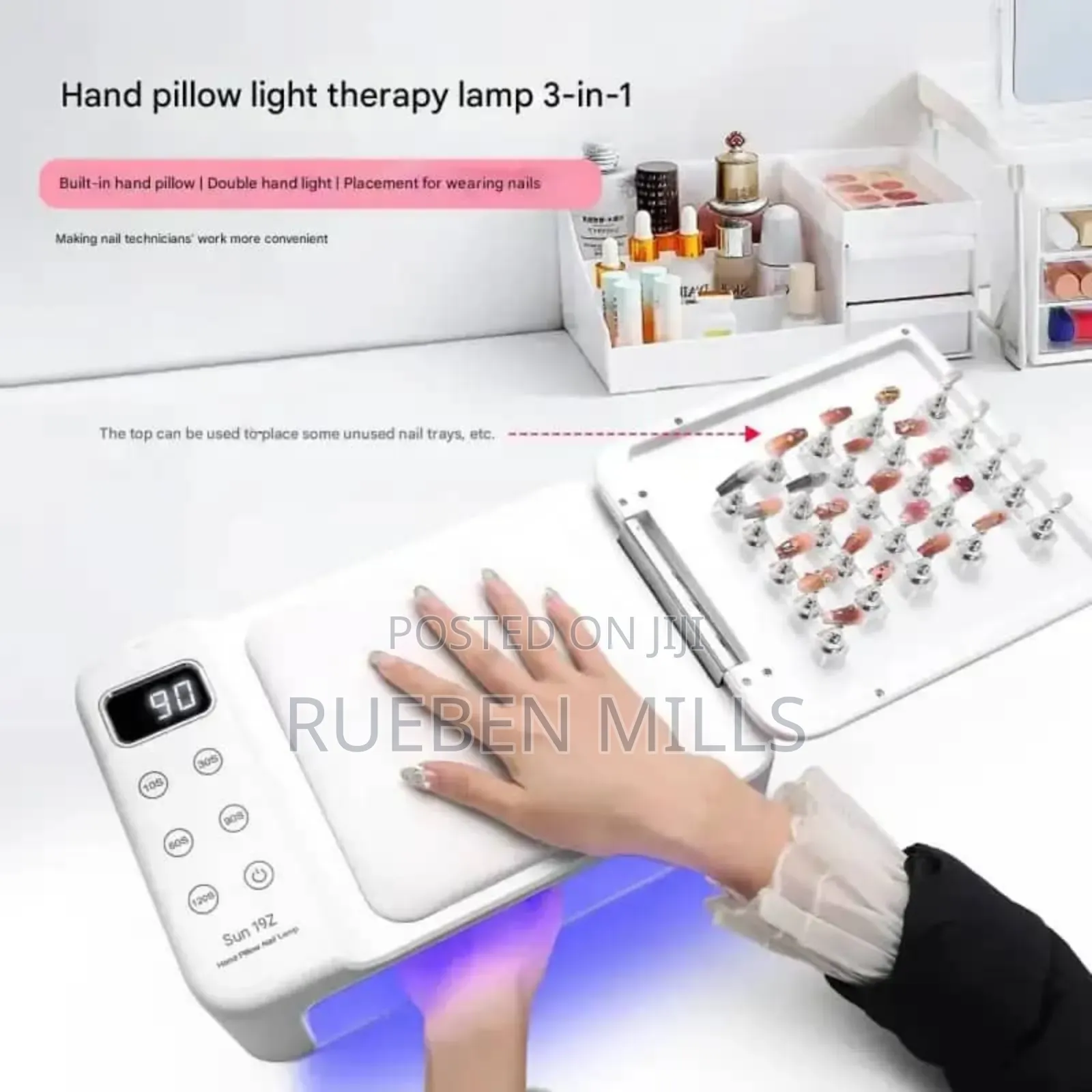 3 In 1 Multipurpose Double Hands Arm Rest Nail Dryer Armrest Nails