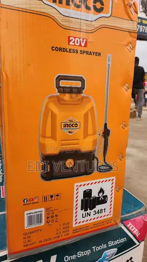 Ingco Cordless Knapsack Sprayer