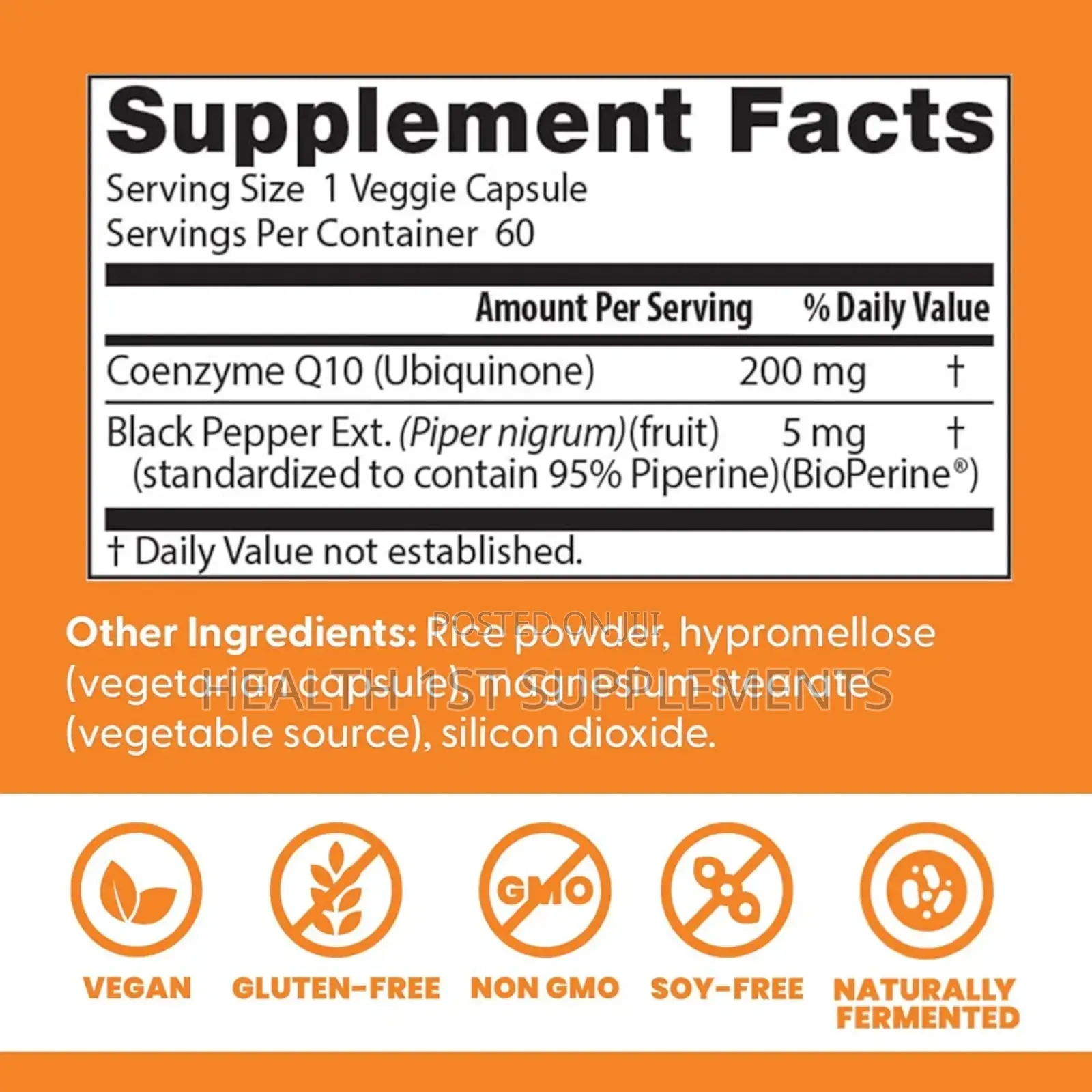 Coq10, 200mg, Heart and Brain Health (200mg Per Softgel) 60 Softgels