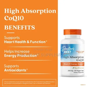 Coq10, 200mg, Heart and Brain Health (200mg Per Softgel) 60 Softgels