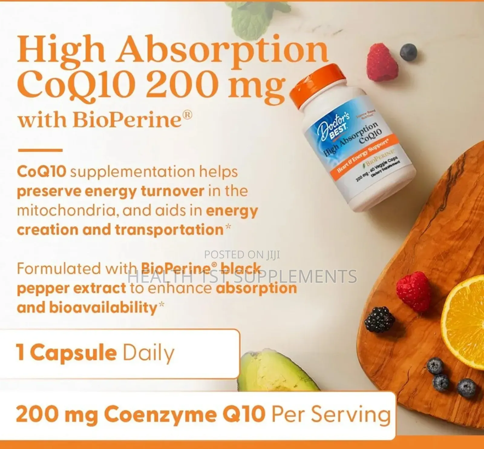 Coq10, 200mg, Heart and Brain Health (200mg Per Softgel) 60 Softgels
