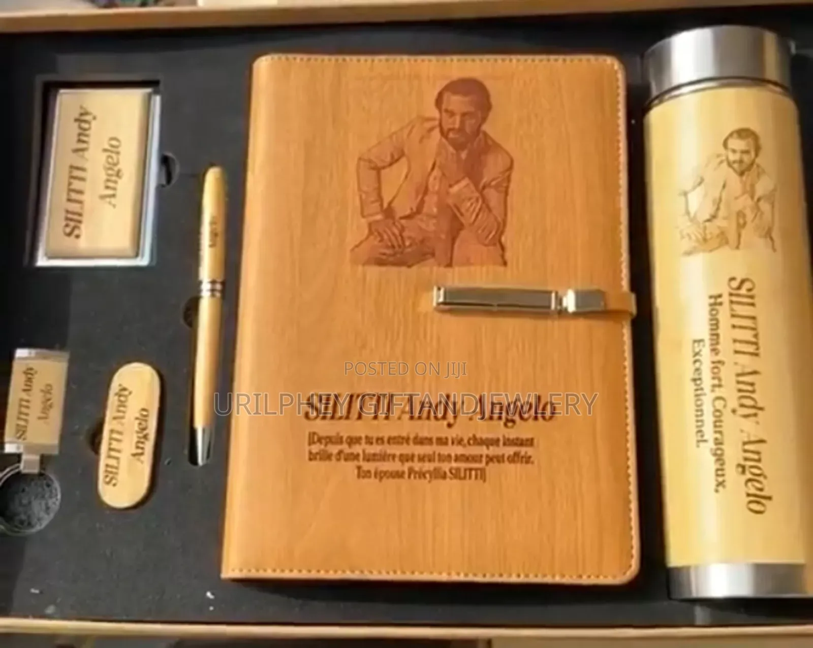 Customized Diary With Flask, Pen And Keyholder