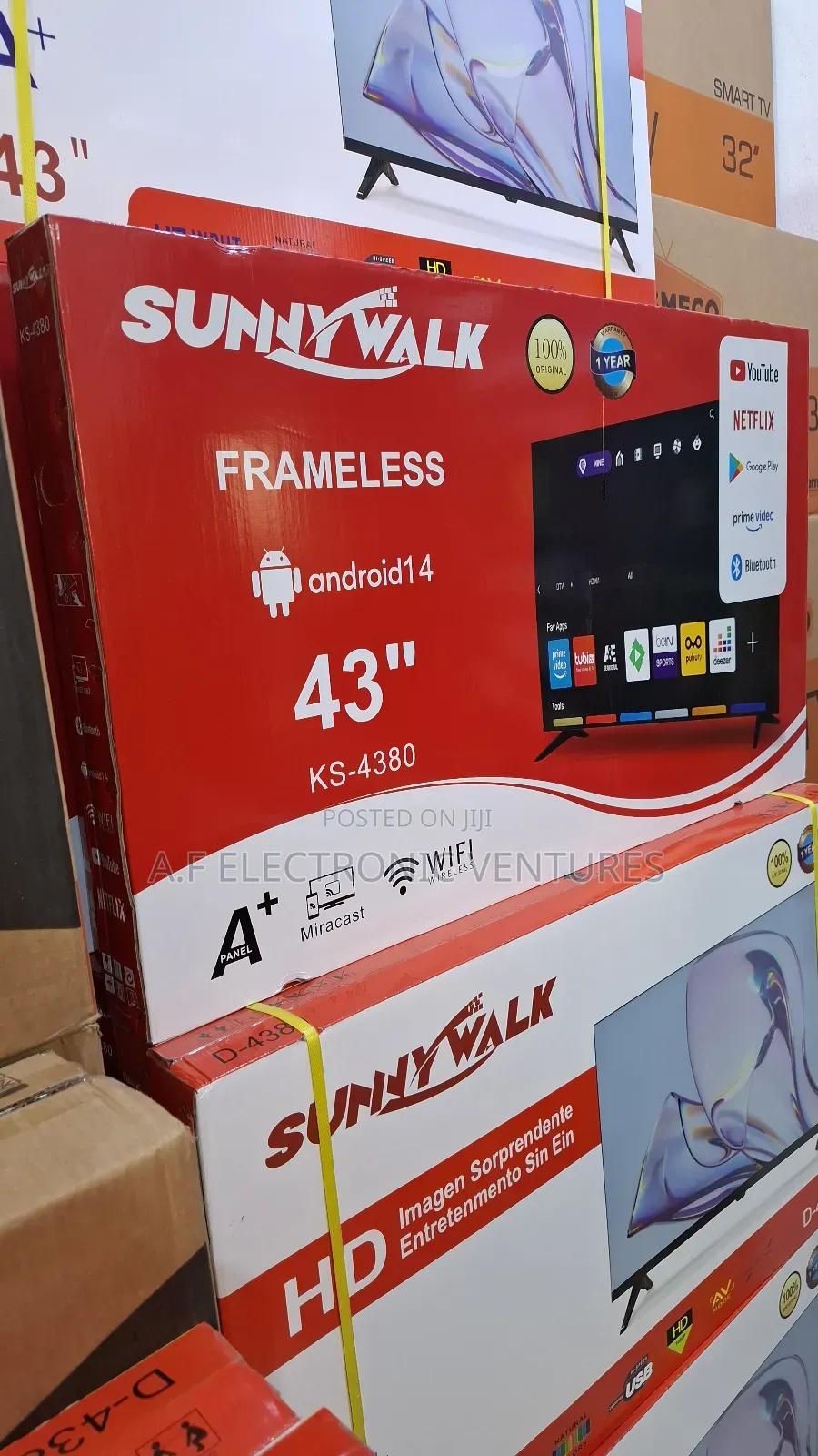 Sunnywalk 43-Inch Smart Frameless Tv