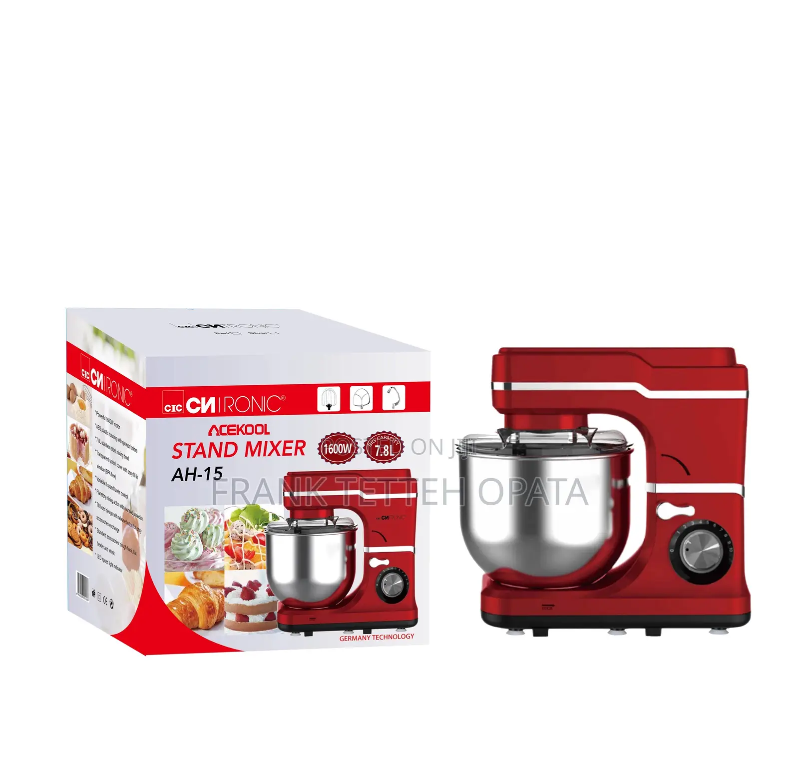 Ciatronic 7.8 Liters Stand Cake Mixer