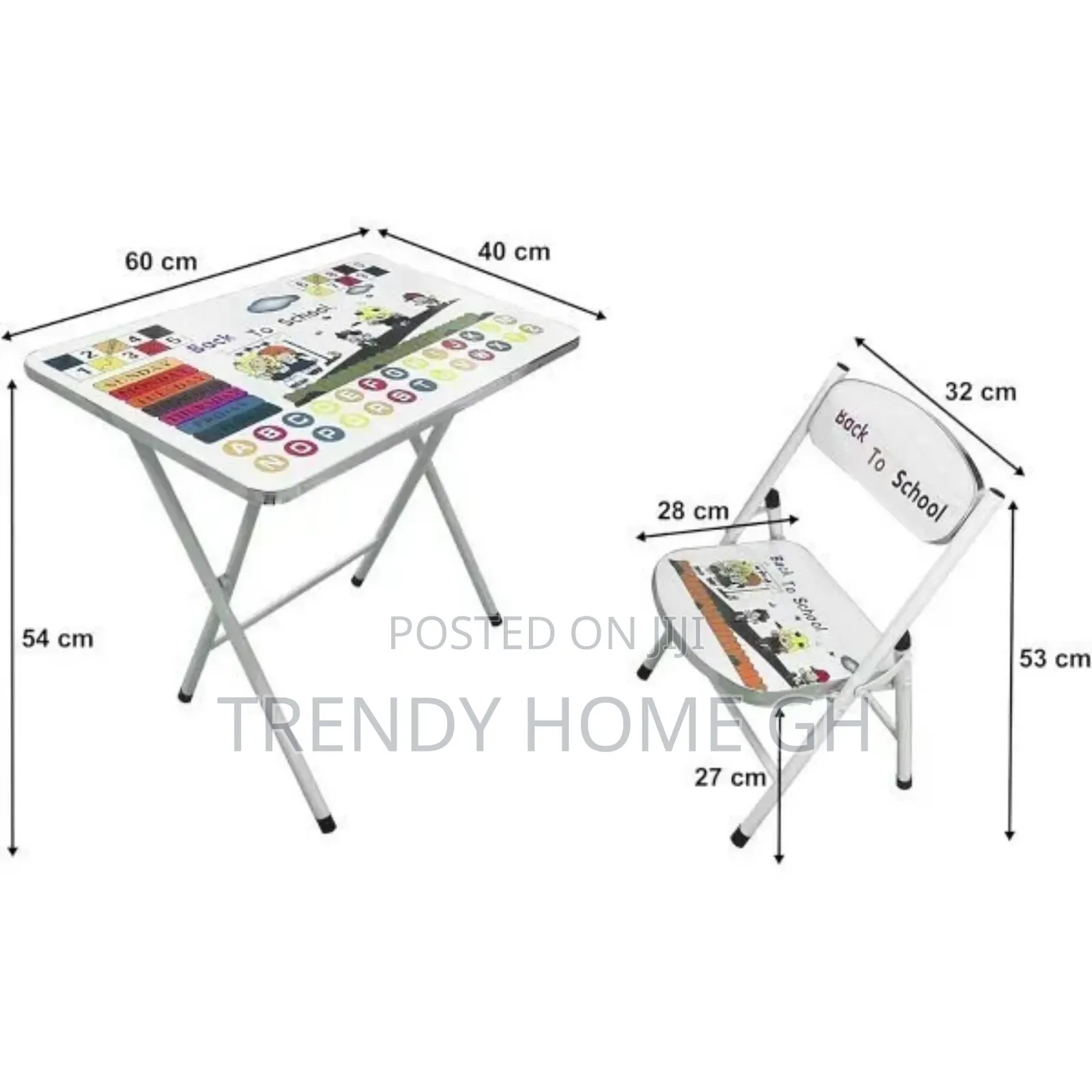 Foldable Kids Learning Table Strong, Colorful Educational.