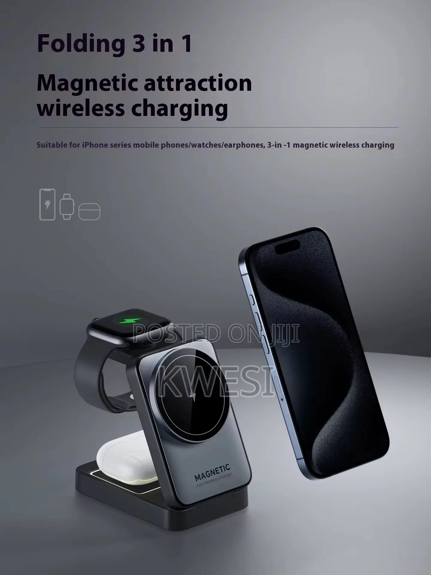 3 in 1 Charger(iPhone Airpods Iwatch)