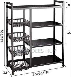 4 Tier Storage Rack With 4 Baskets