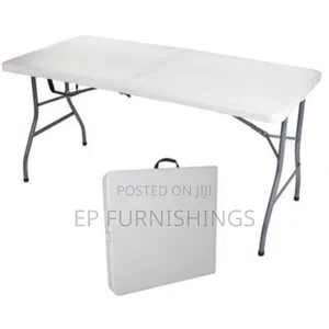 Foldable White Table (8 Seater)