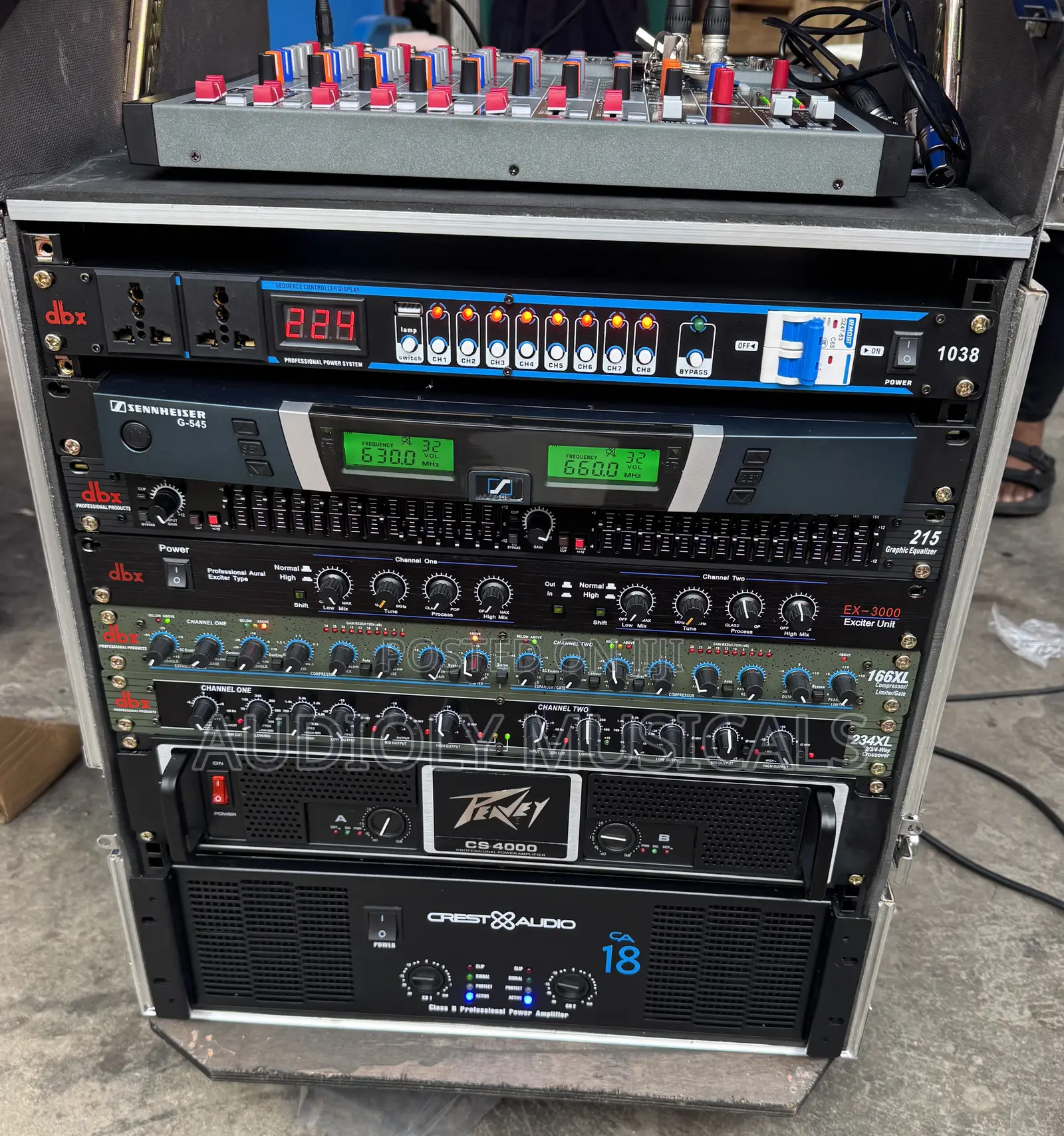 Double Bass and Full Range Ev With Full Amplifier Set