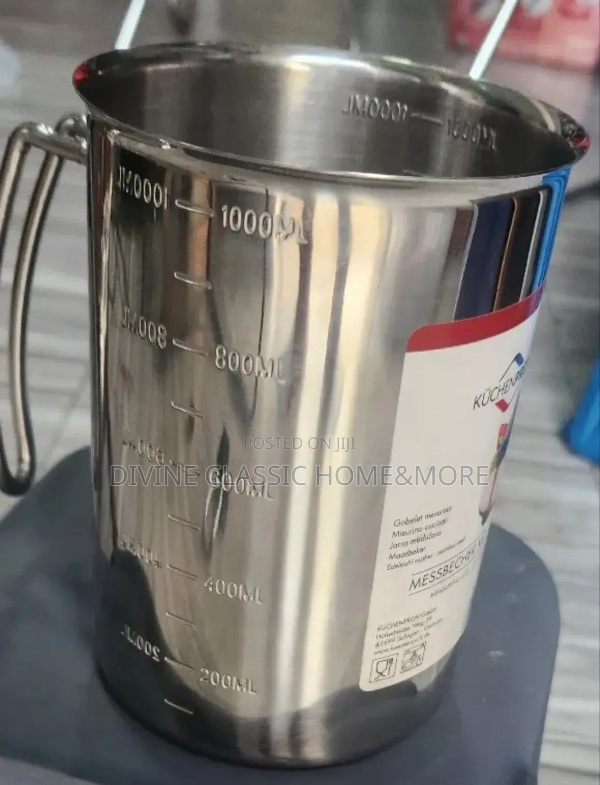 Kuchenprofi 1lit Stainless Measuring Cup With Handle