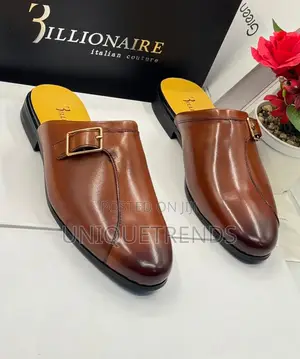 Billionaire Leather Half Shoe (Brown)