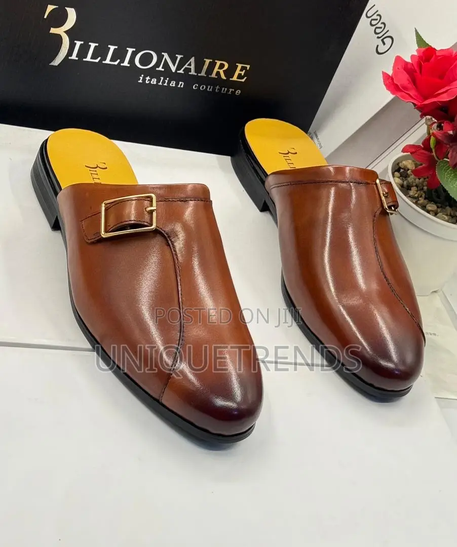 Billionaire Leather Half Shoe (Brown)