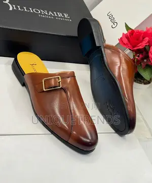 Billionaire Leather Half Shoe (Brown)