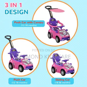 3 in 1 Design Push Car Bus Push Car With Canopy