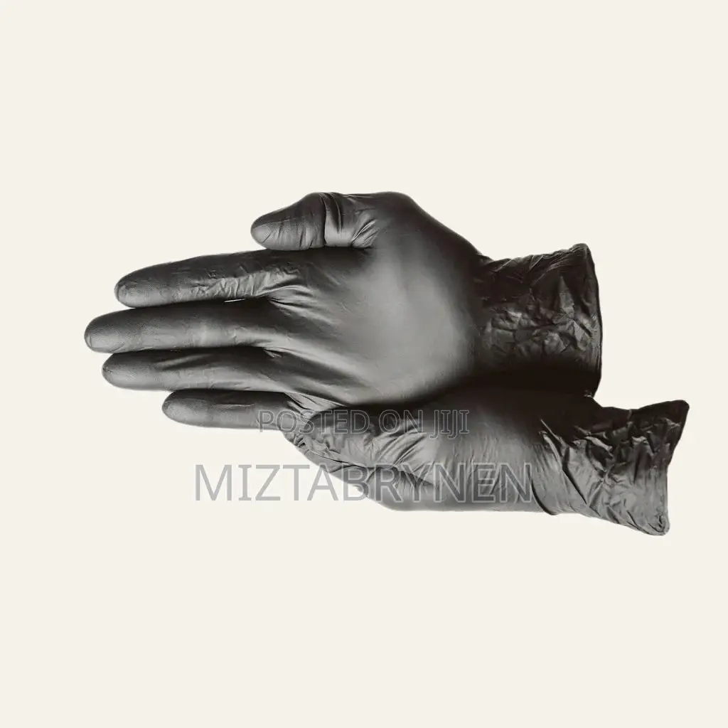 Nitrile Disposable Black Gloves Powder-free & Latex-free - 100pcs/Box