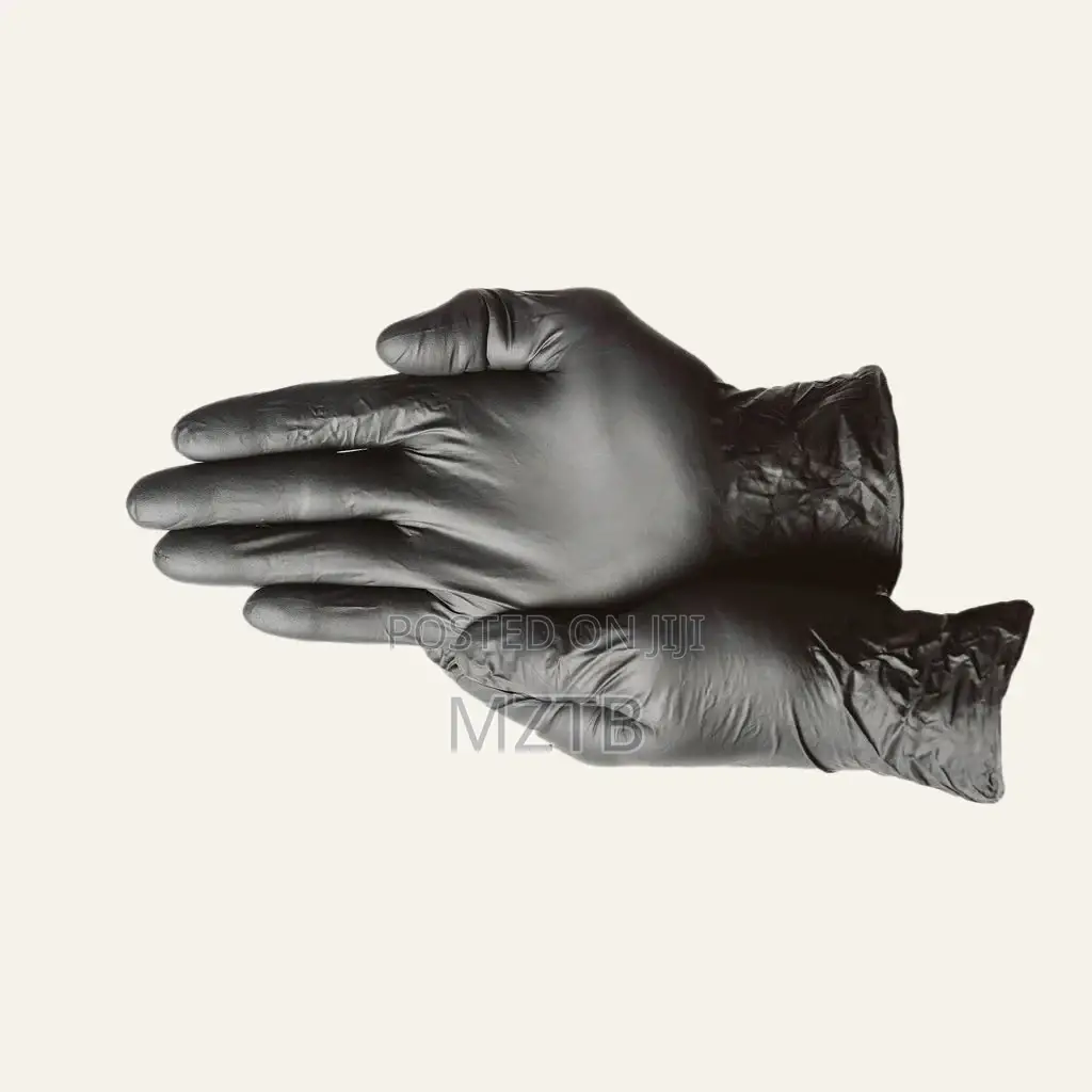 Nitrile Disposable Black Gloves Powder-free & Latex-free - 100pcs/Box