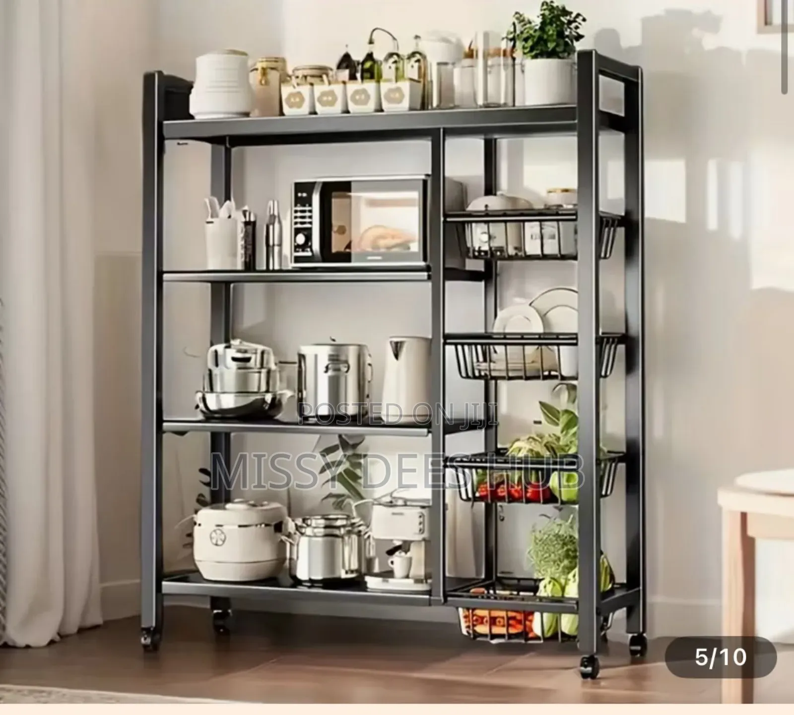 4 Tier Storage Rack With 4 Baskets