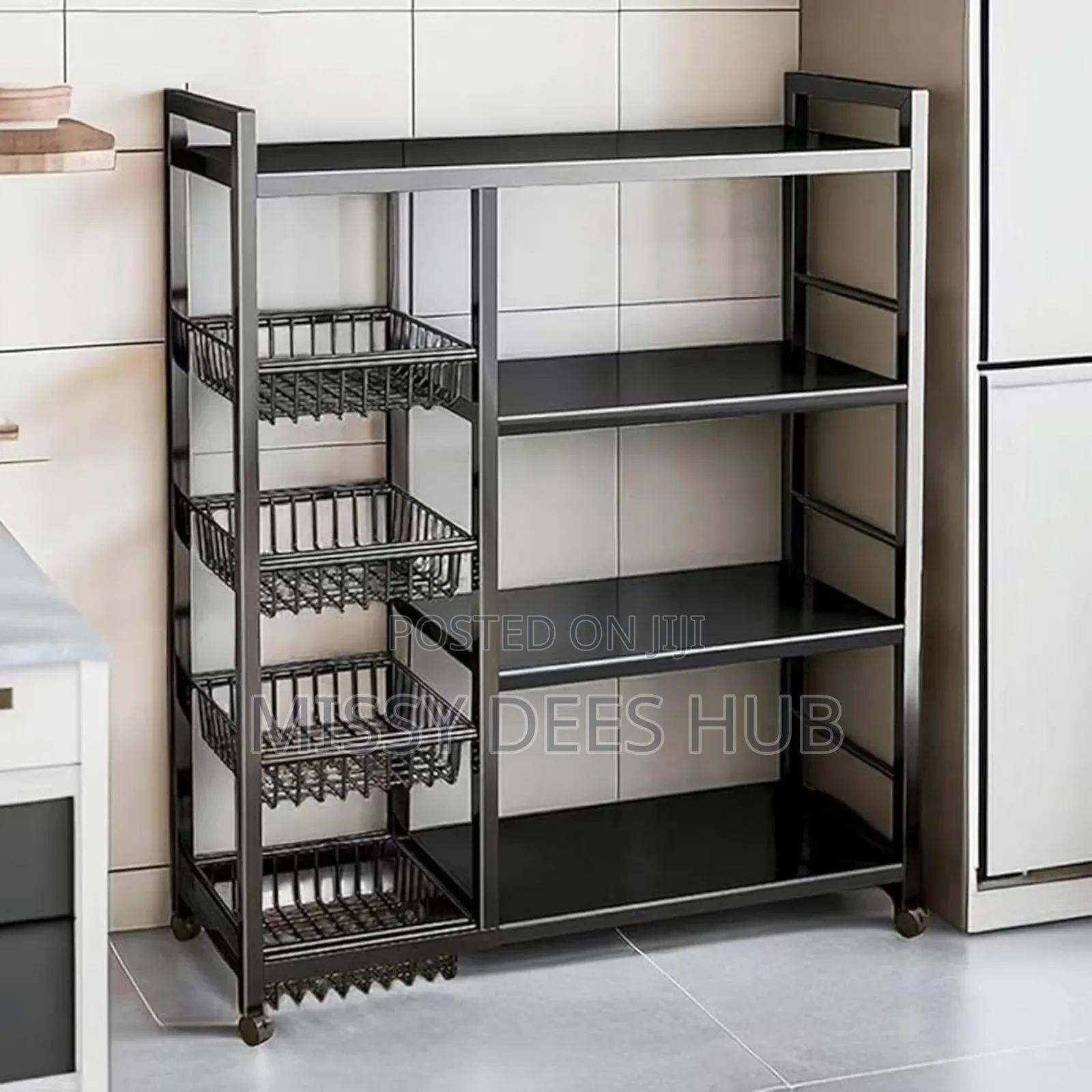 4 Tier Storage Rack With 4 Baskets