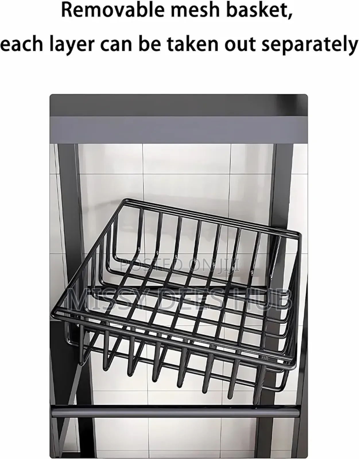 4 Tier Storage Rack With 4 Baskets