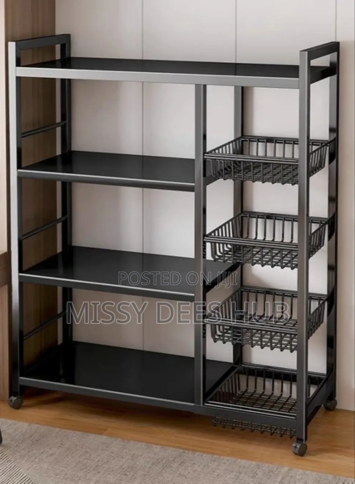 4 Tier Storage Rack With 4 Baskets