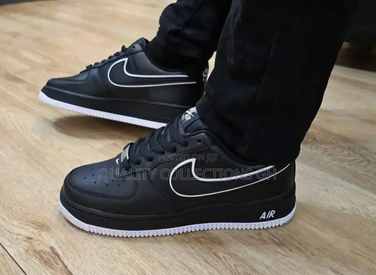 Airforce Black With White Sole