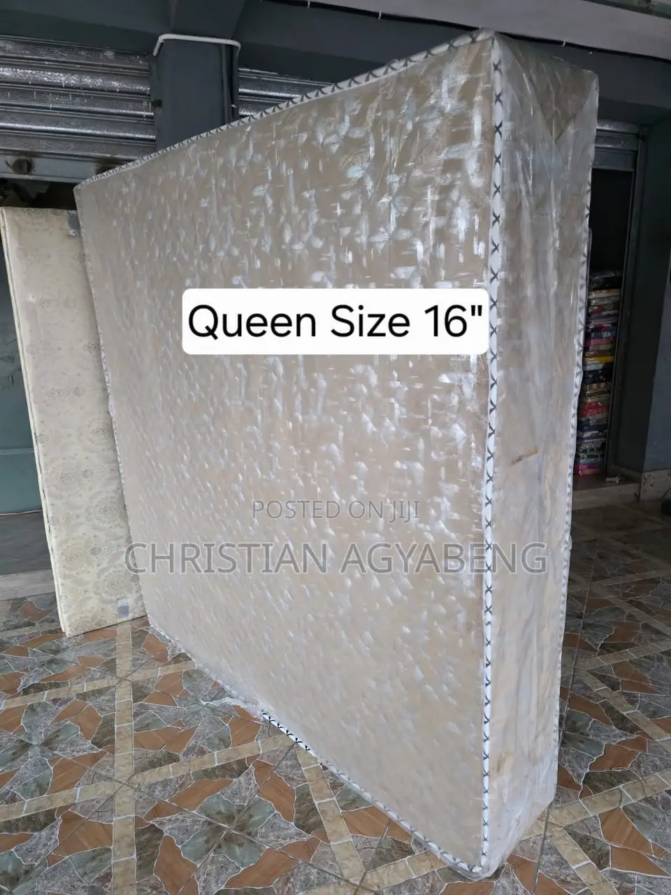 16 Inches Queen Size Beautiful Covered Mattress