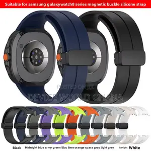 Magnetic Buckle Silicone Strap For Samsung Watch 8 40mm 44mm 8classic