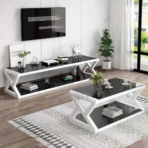 Living Room Tv Cabinet Steel Glass