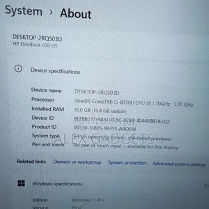 Laptop HP EliteBook 850 G5 16GB Intel Core I5 SSD 256GB