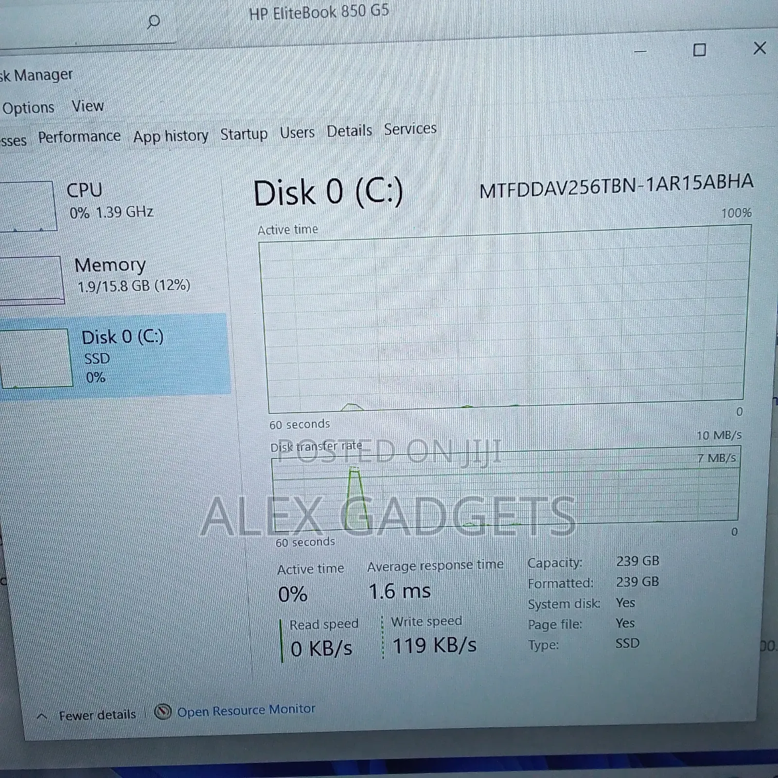 Laptop HP EliteBook 850 G5 16GB Intel Core I5 SSD 256GB