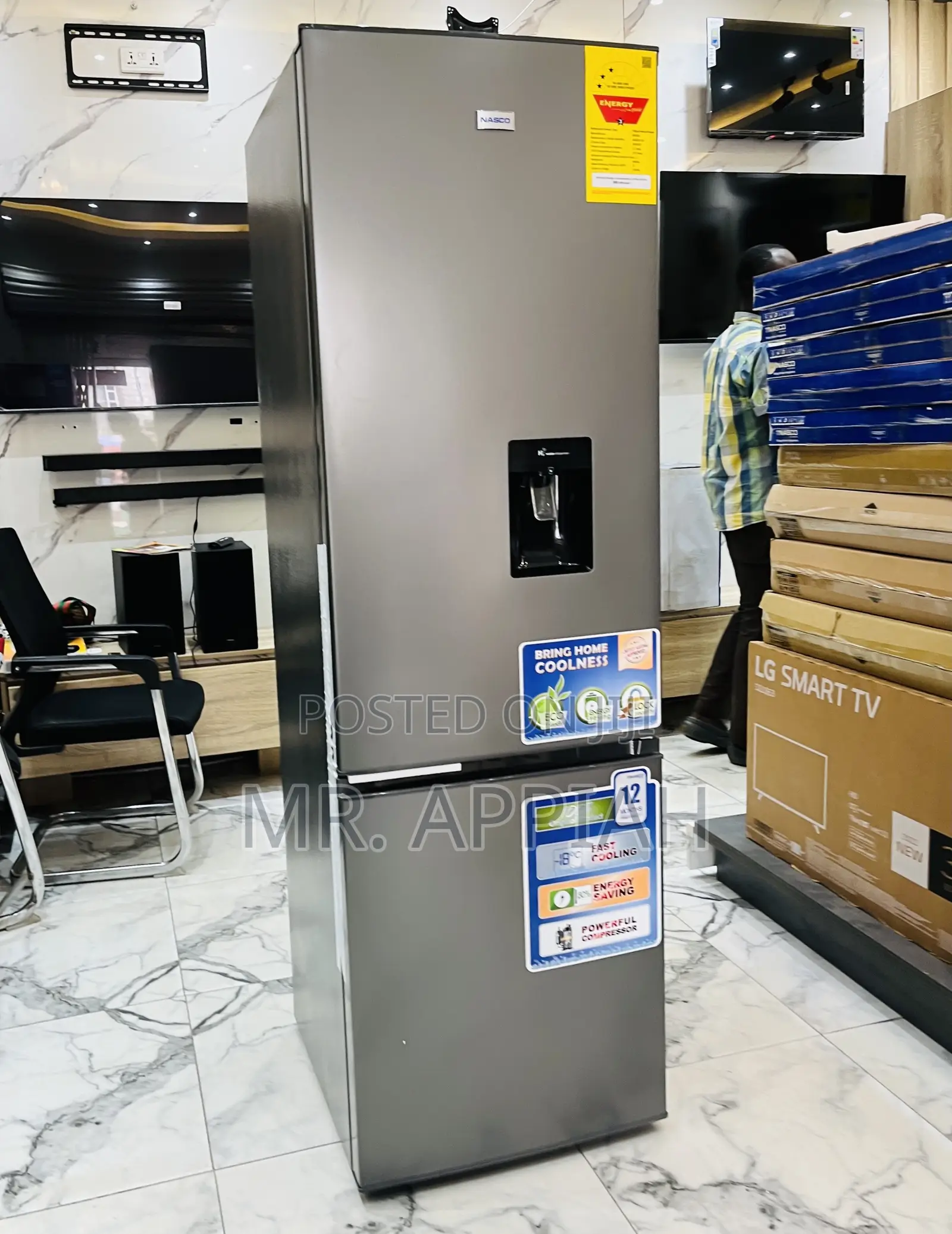 Buy Unique Nasco Nasd2-40wd Double Door Fridge(Gray)390l.