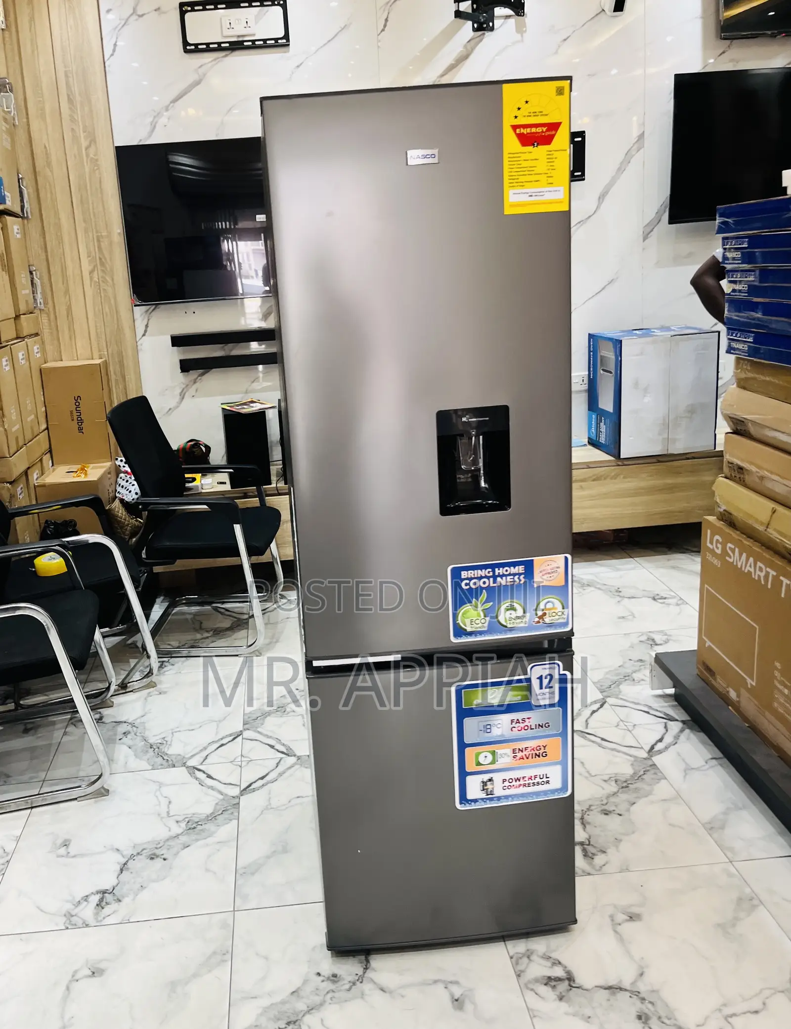 Buy Original Nasco 390l Double Door Refrigerator(Gray) Nasd2-40wd 